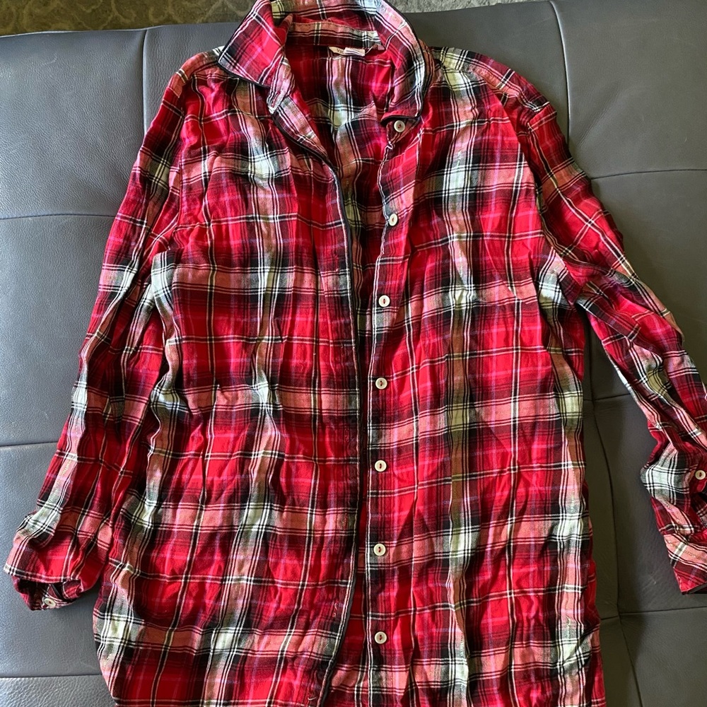 Plaid Victoria’s Secret button down nightgown